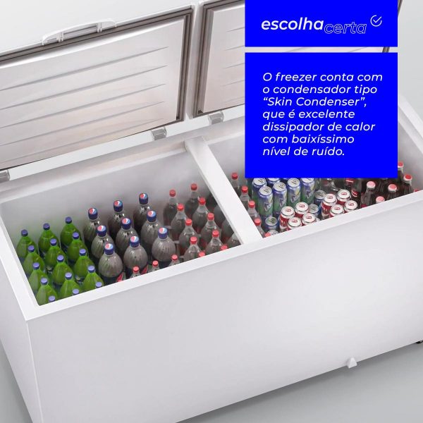 Freezer/Conservador Horizontal Gelopar - 532 Litros - GHBS-510 - 2 Tampas - Image 4