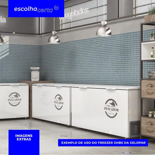 Freezer/Conservador Horizontal Gelopar - 532 Litros - GHBS-510 - 2 Tampas - Image 6