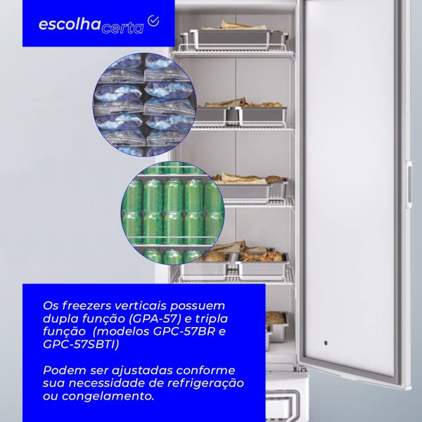 Conservador/Refrigerador Vertical Gelopar – 577 Litros - Dupla Ação – GPA-57BR – Porta de Vidro - Image 3