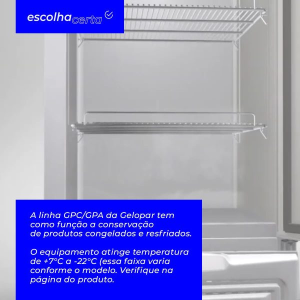 Conservador/Refrigerador Vertical Gelopar – 577 Litros - Dupla Ação – GPA-57BR – Porta de Vidro - Image 2