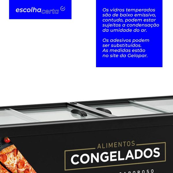 Ilha Expositor p/ Congelados e Resfriados Gelopar - GESV-290R - 2,90m - Standard - Vidro Reto Deslizante - Image 4