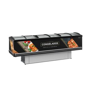 Ilha Expositor p/ Congelados e Resfriados Gelopar - GESV-290C - 2,90m - Plus - Vidro Curvo