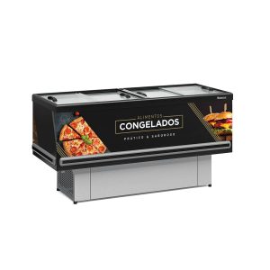 Ilha Expositor p/ Congelados e Resfriados Gelopar – GESV-190R – 1,90m – Standard – Vidro Reto Deslizante