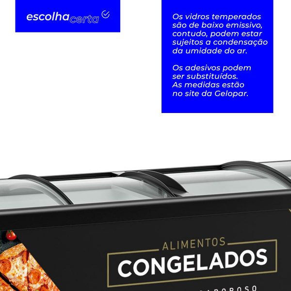 Ilha Expositor p/ Congelados e Resfriados Gelopar - GESV-290C - 2,90m - Plus - Vidro Curvo - Image 4