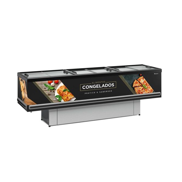 Ilha Expositor p/ Congelados e Resfriados Gelopar - GESV-290R - 2,90m - Standard - Vidro Reto Deslizante
