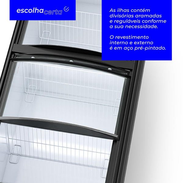 Ilha Expositor p/ Congelados e Resfriados Gelopar - GESV-290C - 2,90m - Plus - Vidro Curvo - Image 3