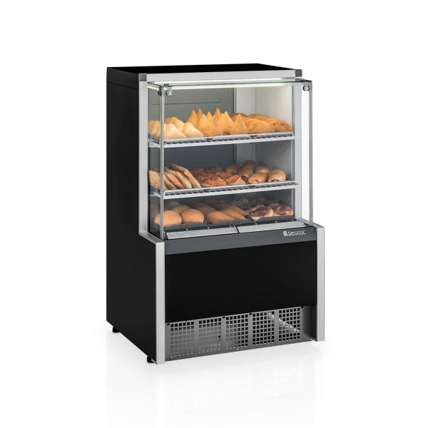 Vitrine Estufa Gelopar - Com Bandejas - MEQA-075RPR - 75cm - Aquecimento para Salgados