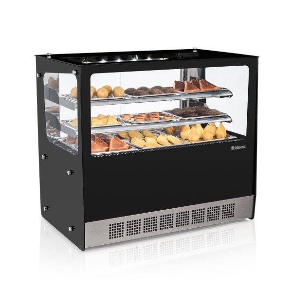 Vitrine Estufa Gelopar - Com Bandejas - MGEB-110R - 1,10 m - Aquecimento para Salgados - Linha Gourmet Elegance Bancada