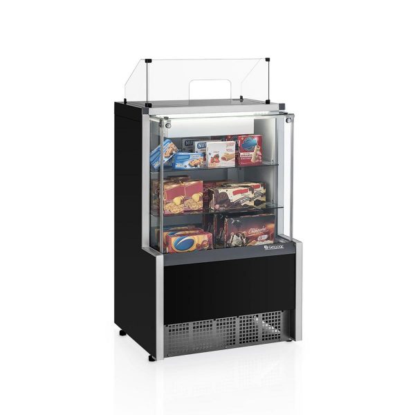 Vitrine Neutra com Caixa Gelopar - MPXA-075RPR - 75cm - com Guichê e Porta Cédulas - Linha Aurora