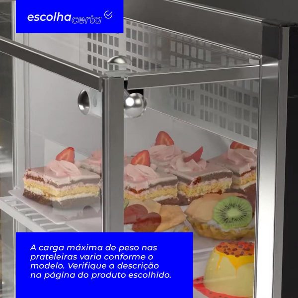 Vitrine Refrigerada Universal Gelopar - GPDA-205RPR - com 2 Placas Frias - 2,05m - Linha Aurora - Image 4