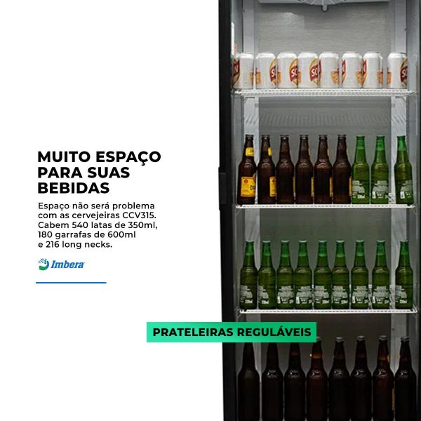 Cervejeira Imbera - 454 Litros - CCV-315-PS - Porta Cega com Adesivo - Image 4
