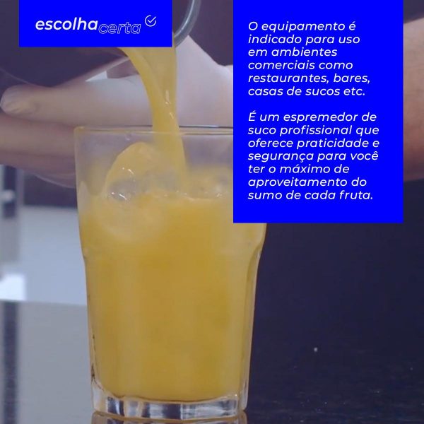 Extrator de Sucos Inox Skymsen - Linha ESB SUPER-N - Laranja e Limão - Bivolt - Copo + Castanhas - Image 4