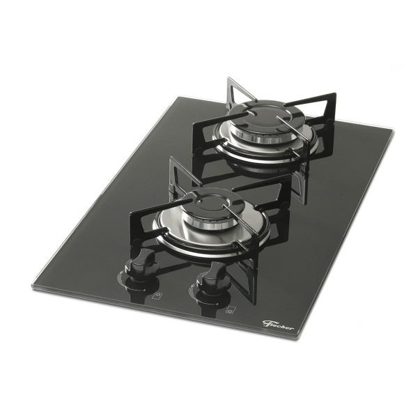 Fogão Cooktop à Gás Fischer - 2 Bocas - Mesa em Vidro Temperado