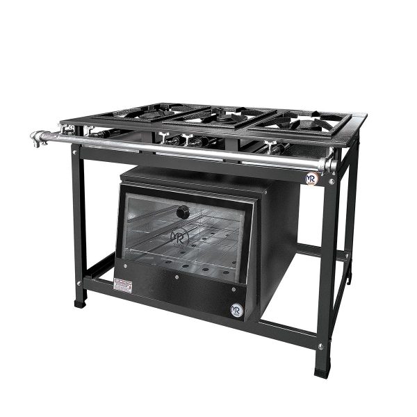 Fogão Industrial c/ Forno MR Fogões - 3 Bocas - 30x30 - Perfil 7