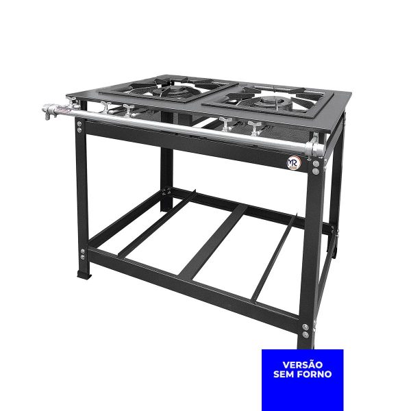 Fogão Industrial c/ Forno MR Fogões - 2 Bocas - 40x40 - Perfil 8 - Porta Vidro - Image 2