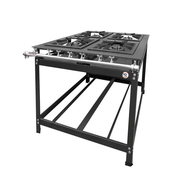 Fogão Industrial MR Fogões - 4 Bocas - 40x40 - Perfil 8