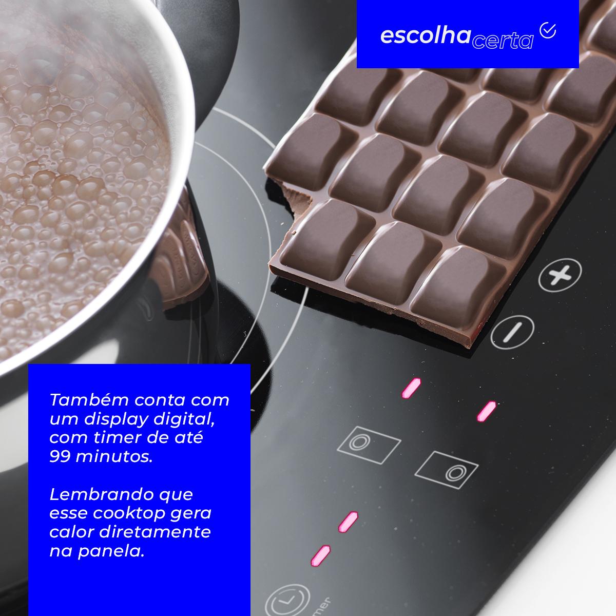 Fogão Cooktop Elétrico da Fischer - 2 Bocas - Por Indução e com Vitrocerâmica - Image 4