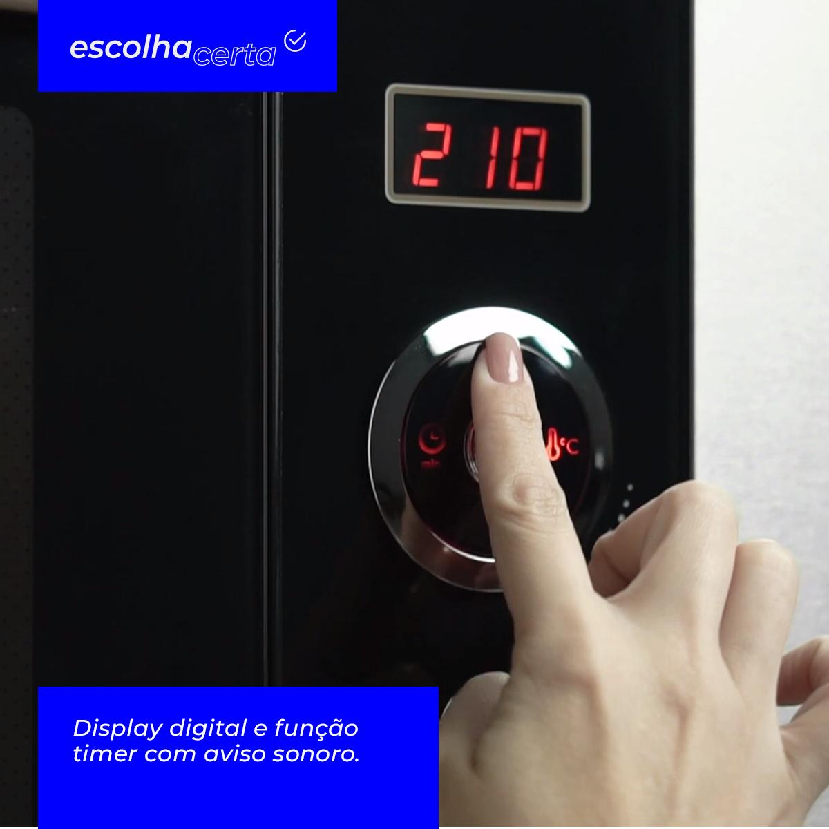 Forno Elétrico de Embutir Fischer - 44 Litros – Linha Gratinatto – Frontal Inox - Com Display/Timer Digital – 1750 Watts - Image 3