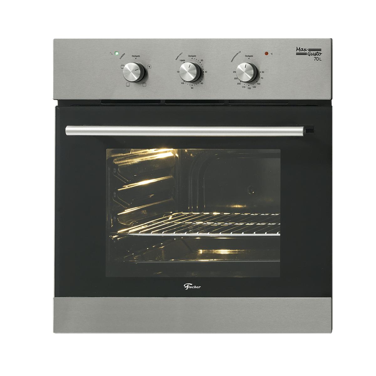Forno Elétrico de Embutir Fischer - 70 Litros - Vidro Triplo - Linha Max Gusto - 2400 Watts