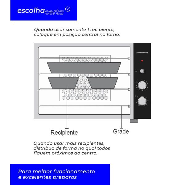 Forno Elétrico de Embutir Fischer - 70 Litros - Vidro Triplo - Linha Max Gusto - 2400 Watts - Image 5