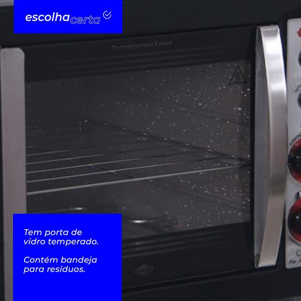 Forno Elétrico Layr - 46 Litros - Crystal Black Advanced - 1750 Watts - Image 3