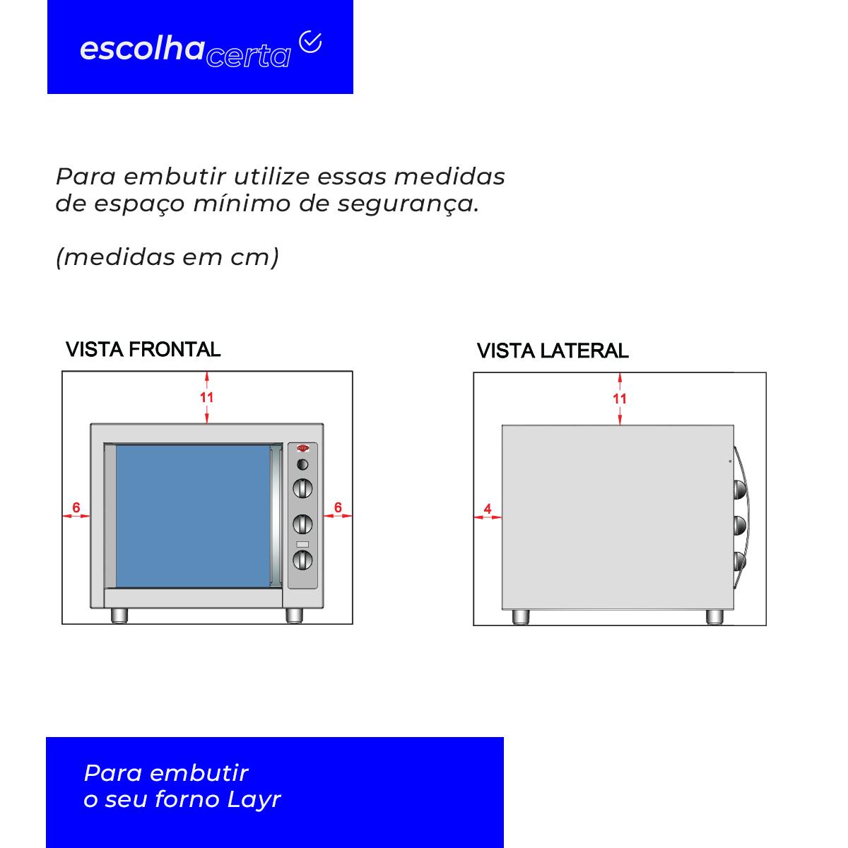 Forno Elétrico Layr – 46 Litros – Luxo Clean Advanced 2.4 – 2400 Watts - Image 7