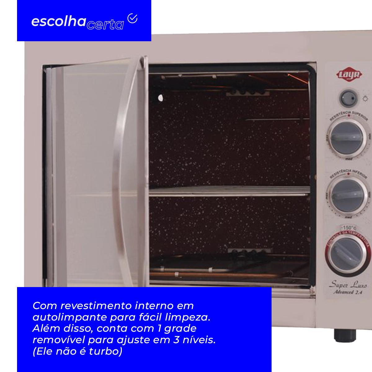 Forno Elétrico Layr – 46 Litros – Super Luxo Inox Advanced 2.4 – 2400 Watts - Image 4
