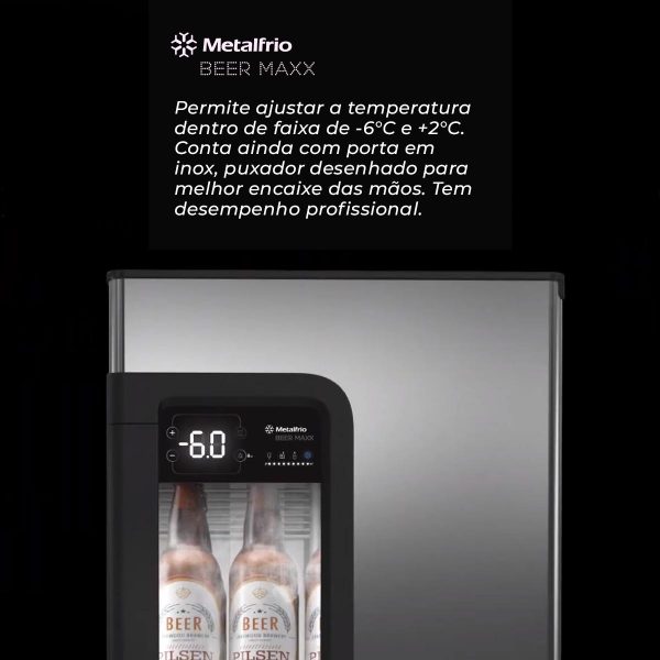 Cervejeira Beer Maxx 300 Metalfrio - 324 Litros - Porta com Visor - VN28TP - Image 7