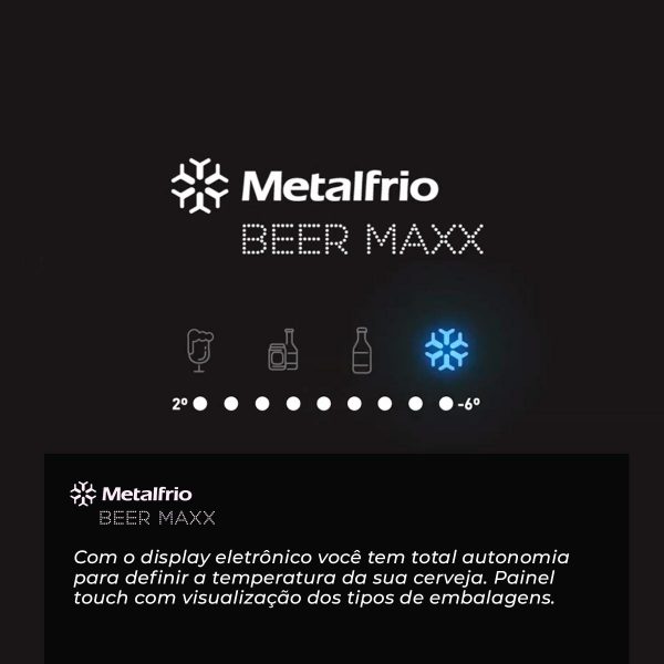Cervejeira Beer Maxx 300 Metalfrio - 324 Litros - Porta com Visor - VN28TP - Image 8