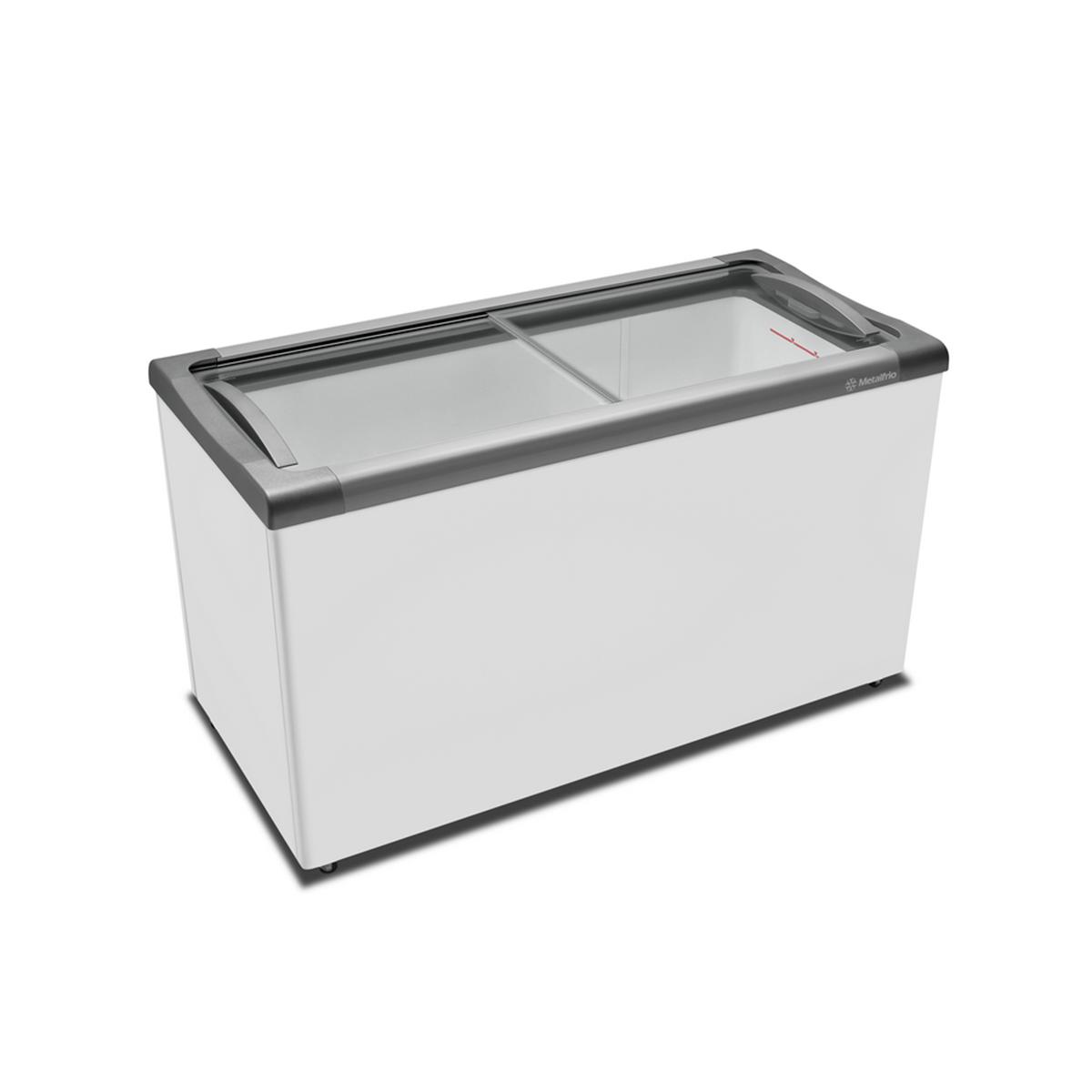 Freezer/Refrigerador Horizontal para Sorvetes e Congelados Metalfrio - NF40S - Tampa de Vidro - 388 Litros - Nextgen Supra