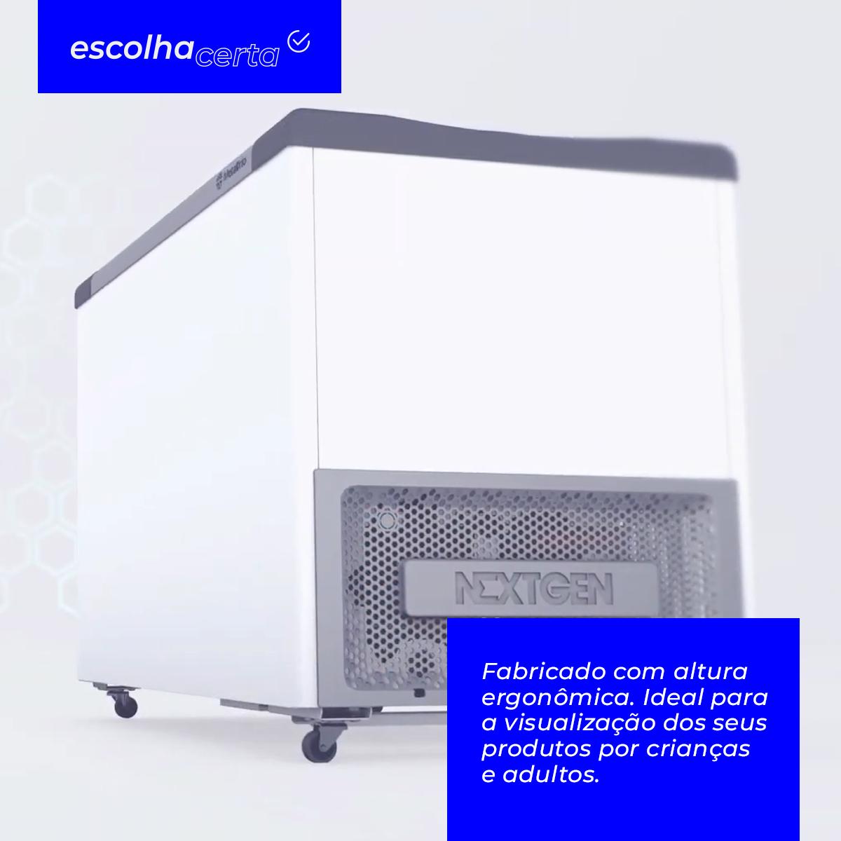 Freezer/Refrigerador Horizontal para Sorvetes e Congelados Metalfrio - NF55S - Tampa de Vidro - 491 Litros - Nextgen Supra - Image 4