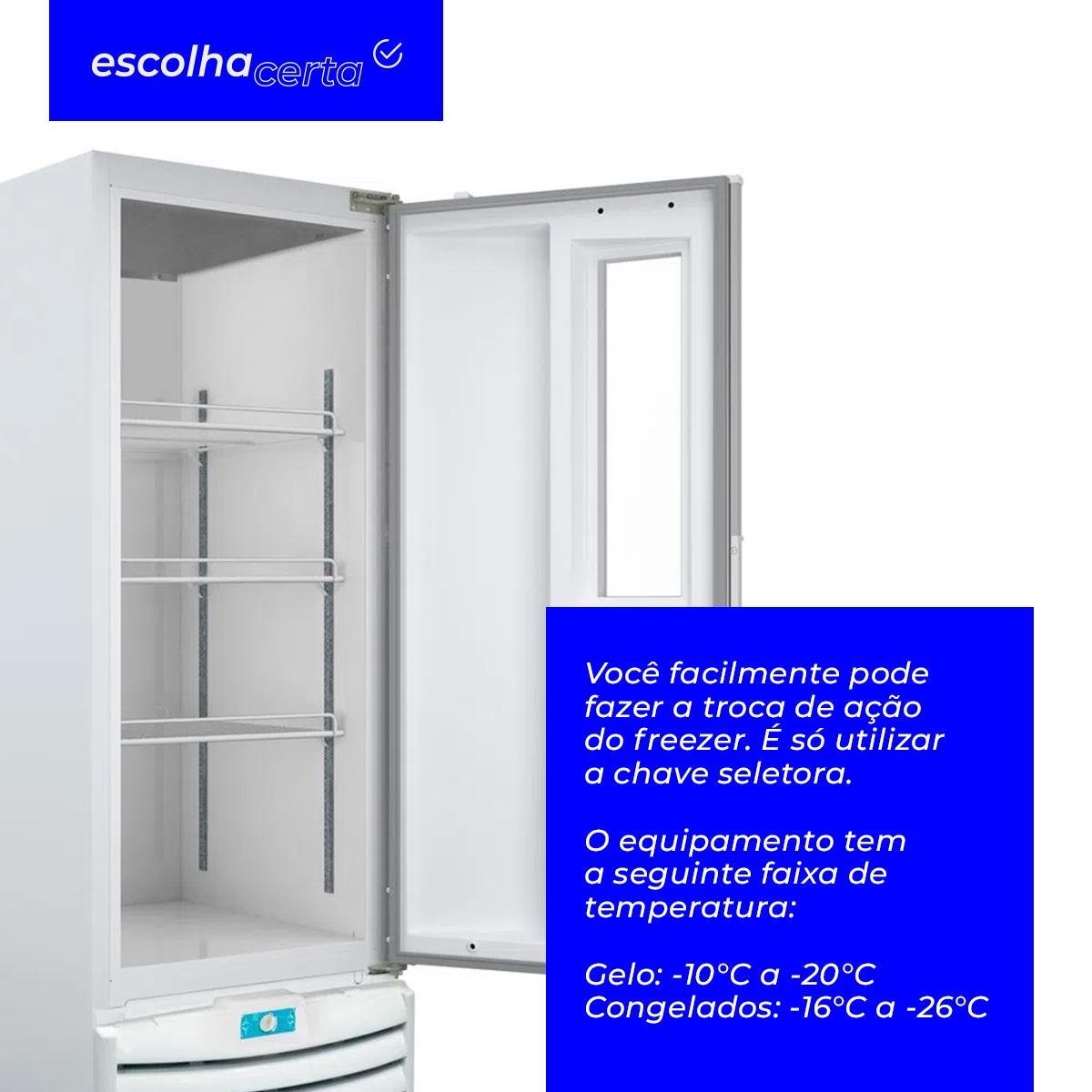 Freezer/Conservador Vertical Metalfrio - VF55F - Dupla Ação - Porta Cega com Visor - 539 Litros - Image 3