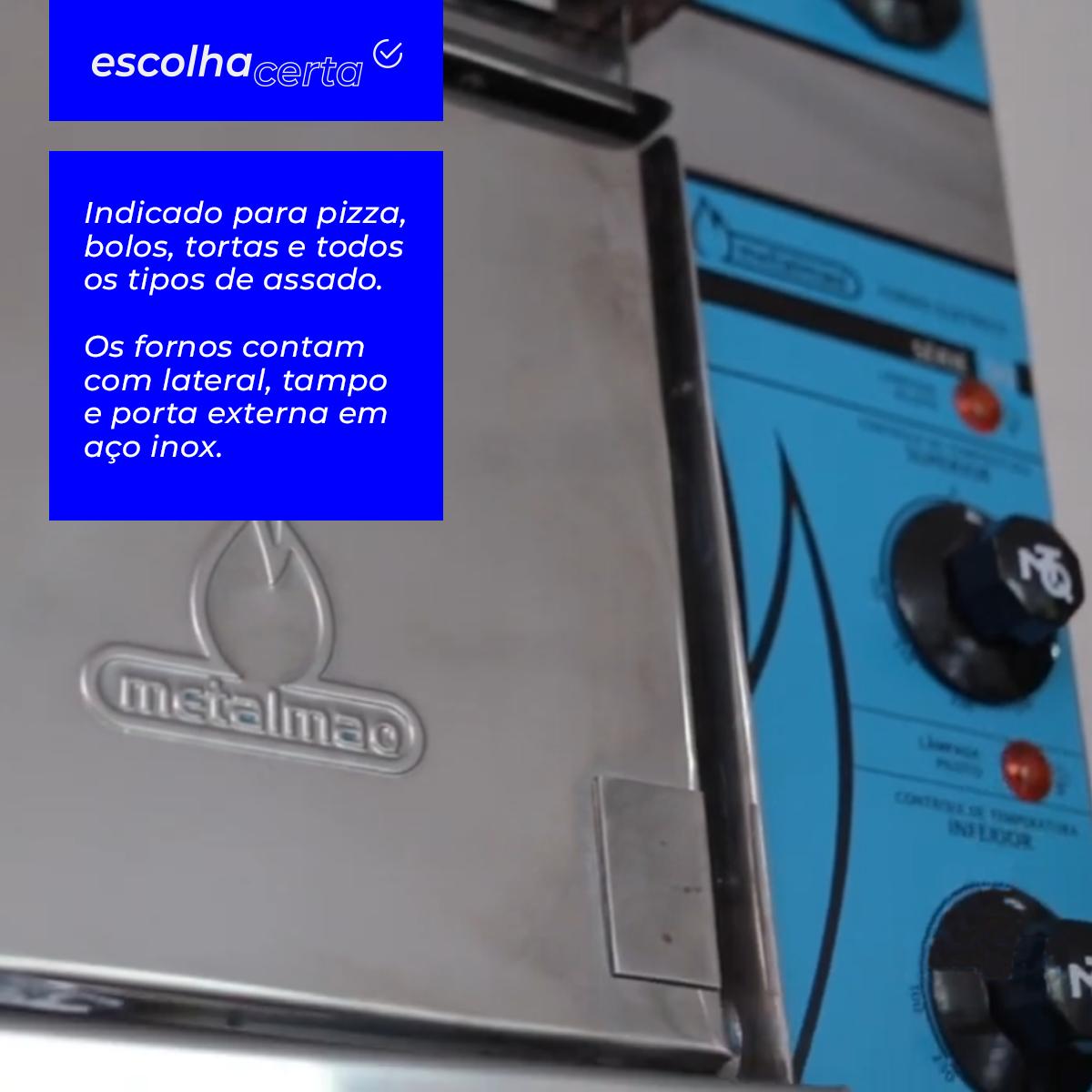 Forno Industrial Elétrico Metalmaq - 90x70 - 2 Câmaras - Image 2
