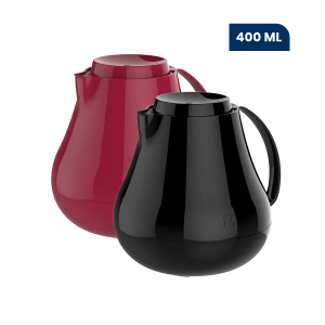 Bule Térmico Soprano - 400ml - Linha Sonetto - Cores Variadas - Com Ampola de Vidro - BPA Free