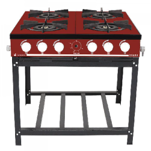 FOGÃO INDUSTRIAL 4 BOCAS BRAVO VERMELHO BR-4BVR - VENÂNCIO