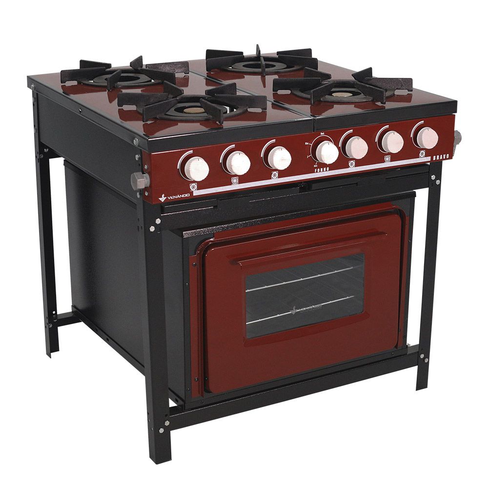 FOGÃO 4 BOCAS BRAVO C/ FORNO AMARELO BR-4BF AM - VENANCIO - Image 2